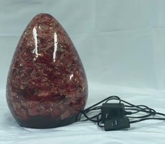 Red fractal resin lamp from the 70s (We have another one in green)