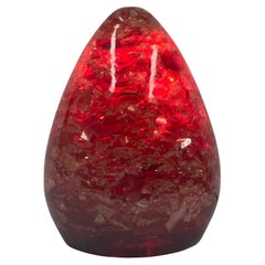 Red fractal resin lamp from the 70s (We have another one in green)