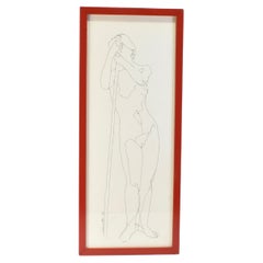 Red Framed Line Drawing