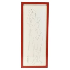 Red Framed Line Drawing