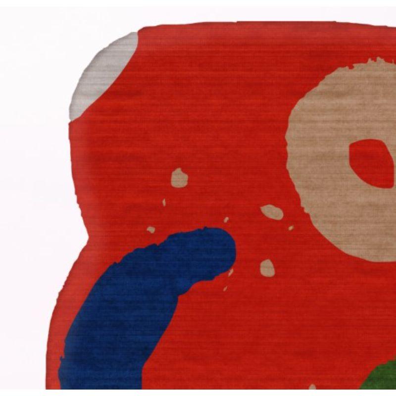 Modern Red Fruti Rug, Large by Chuch Estudio For Sale