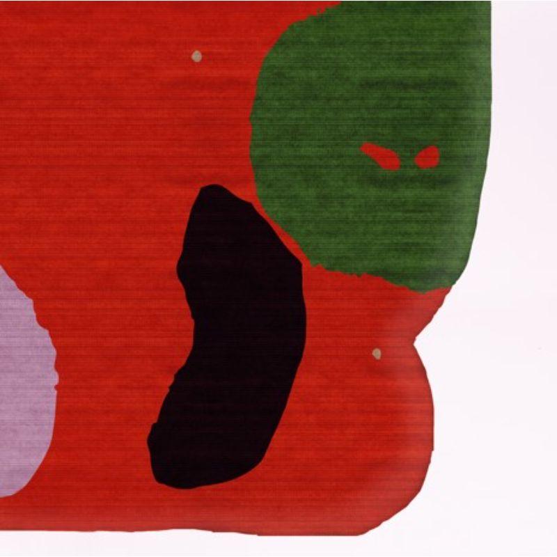 Mexican Red Fruti Rug, Small by Chuch Estudio