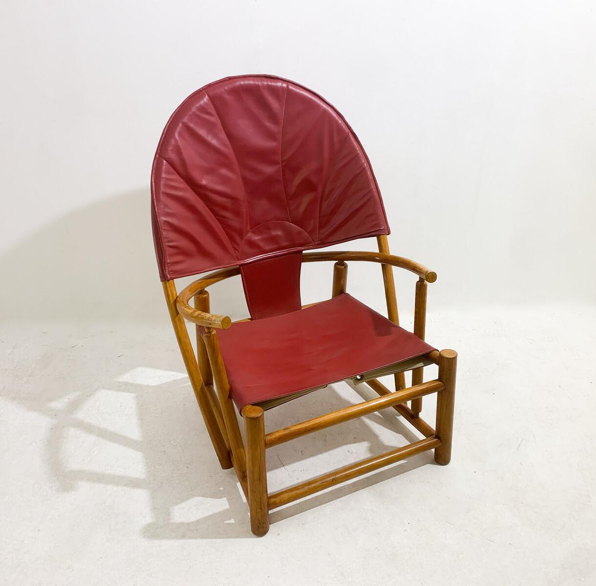 Italian Red G23 Hoop Armchair by Piero Palange & Werther Toffoloni, 1970s For Sale