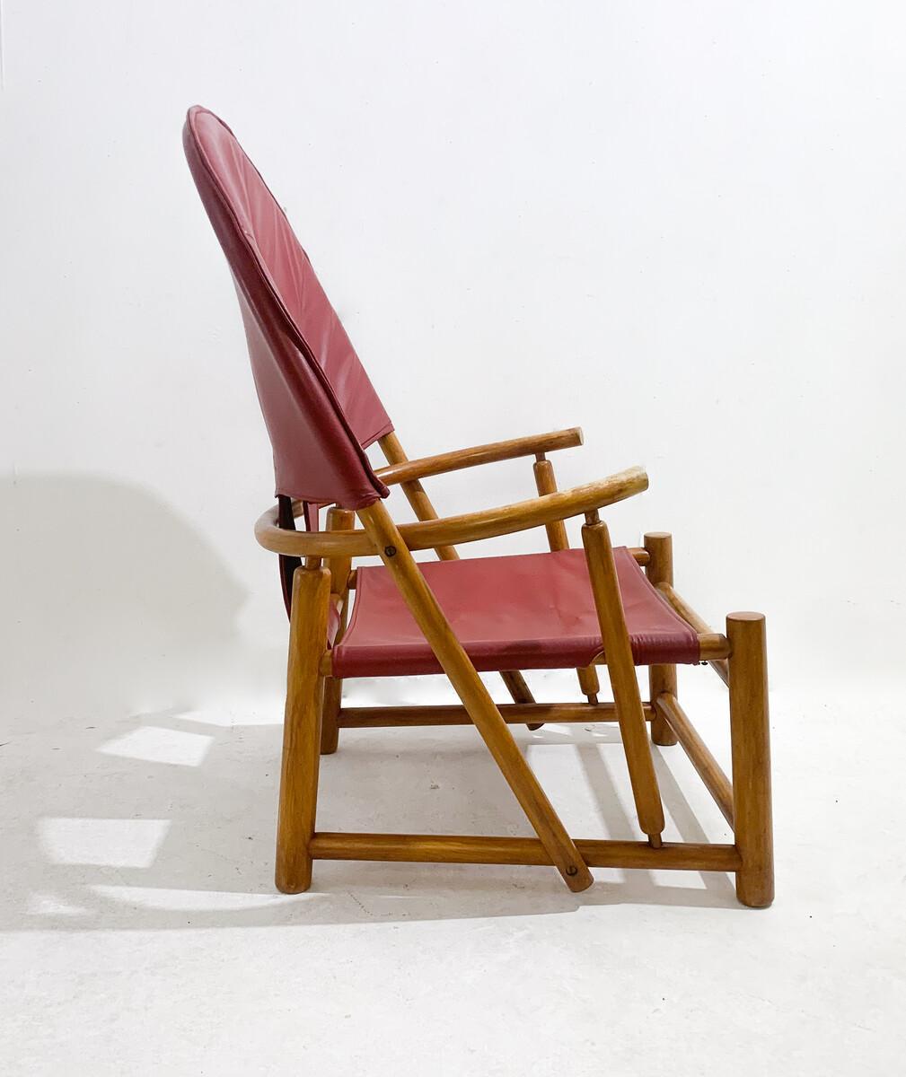 Red G23 Hoop Armchair by Piero Palange & Werther Toffoloni, 1970s In Good Condition For Sale In Brussels, BE