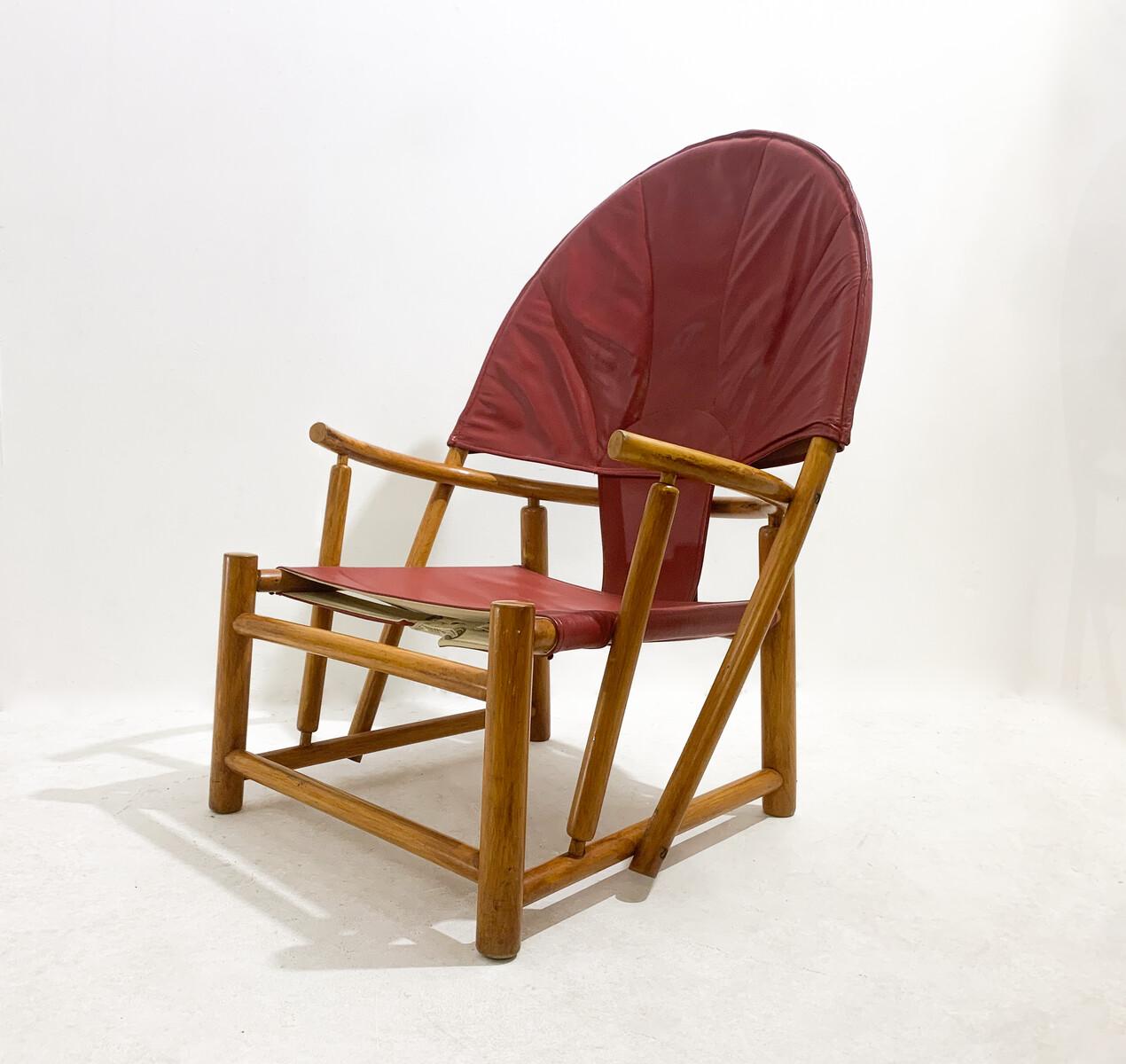 Red G23 Hoop Armchair by Piero Palange & Werther Toffoloni, 1970s For Sale 1