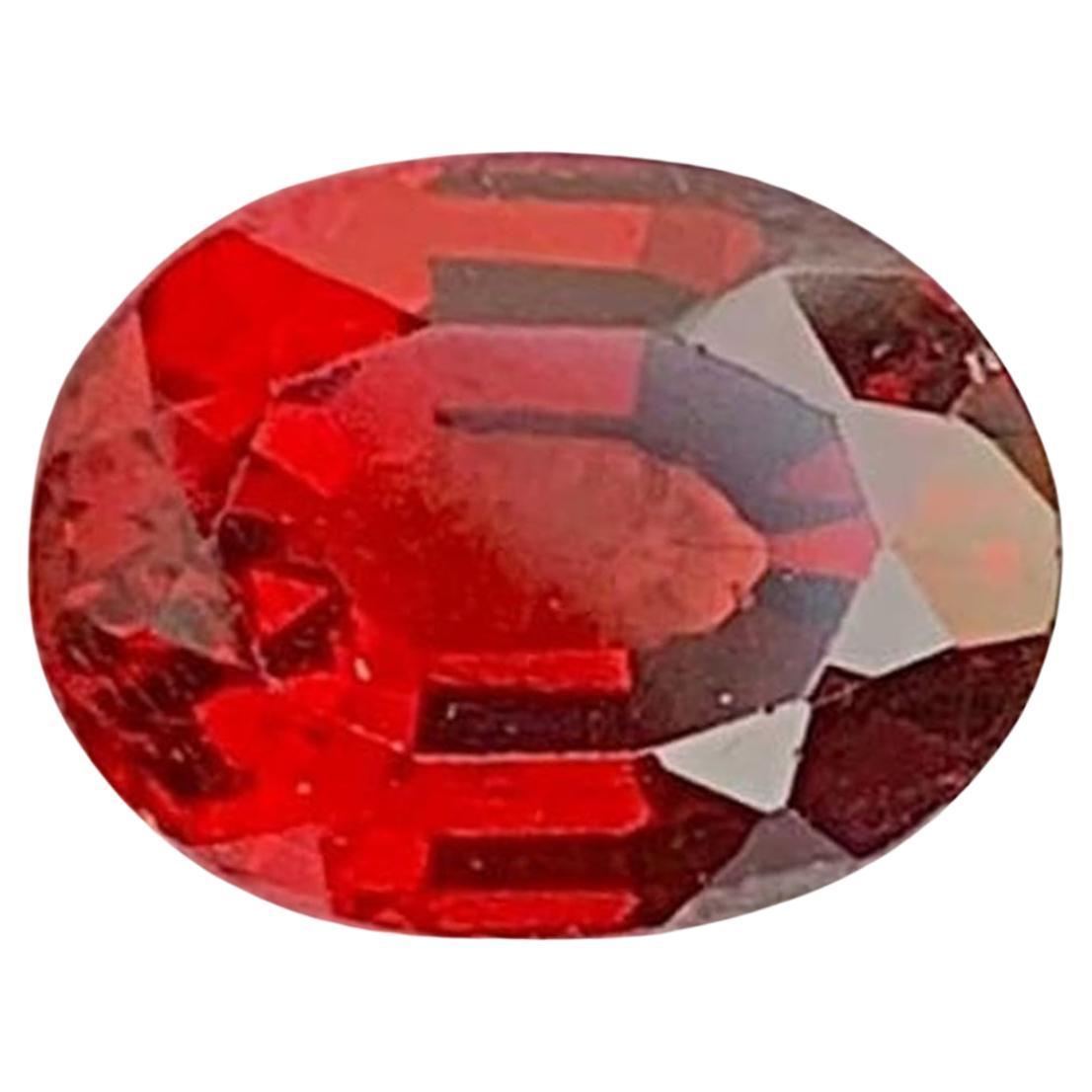 Red Garnet Gemstone: Oval Cut January Birthstone, 1.58 Carats