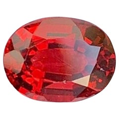 Gemma di granato rosso: Pietra di gennaio dal taglio ovale, 1.63 carati