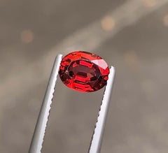 Gema Granate Rojo: Piedra de Nacimiento de Enero, talla oval, 1.67 quilates