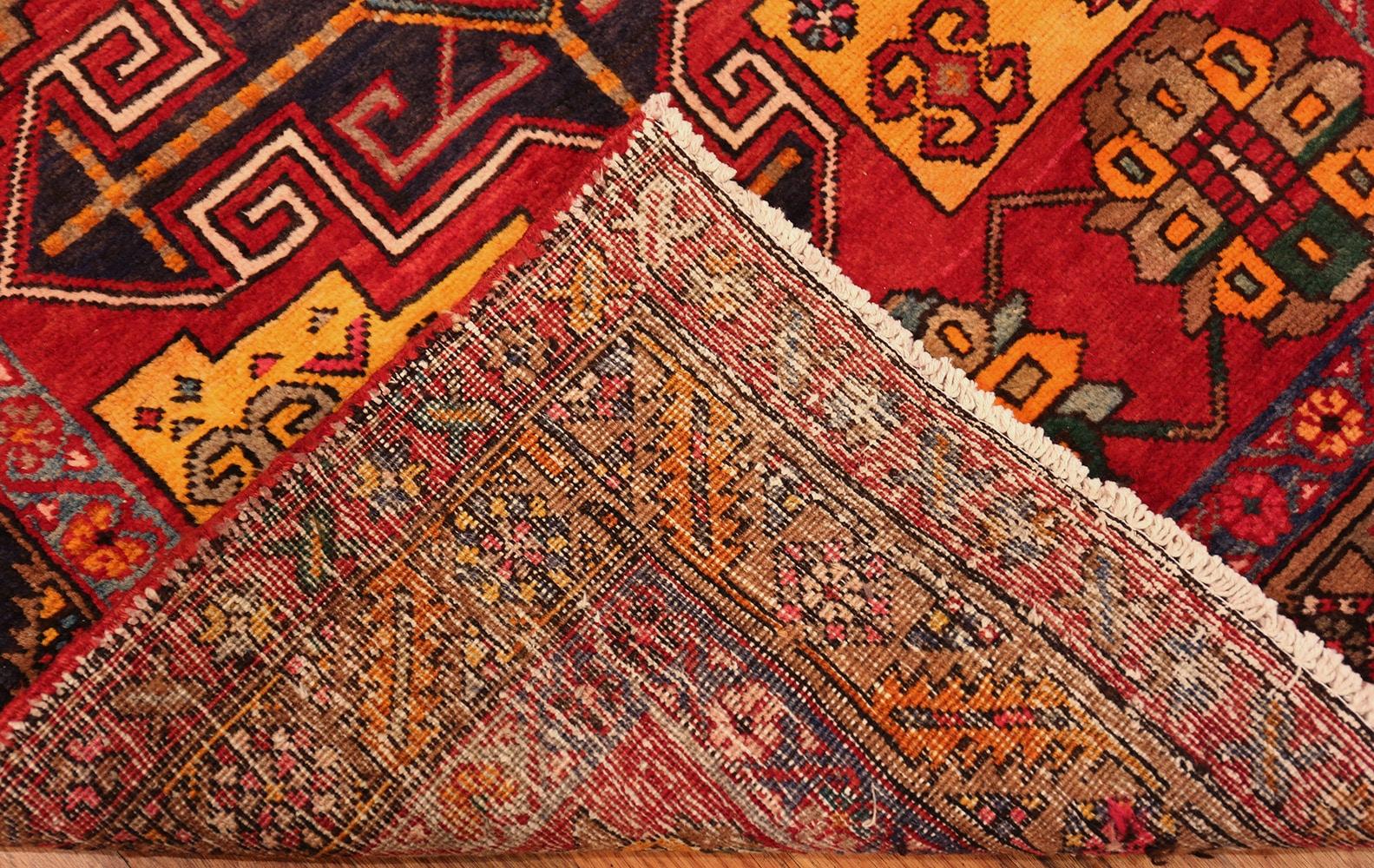 Persischer Heriz-Läufer im Vintage-Stil. 3 ft 7 in x 9 ft 6 in im Angebot 3