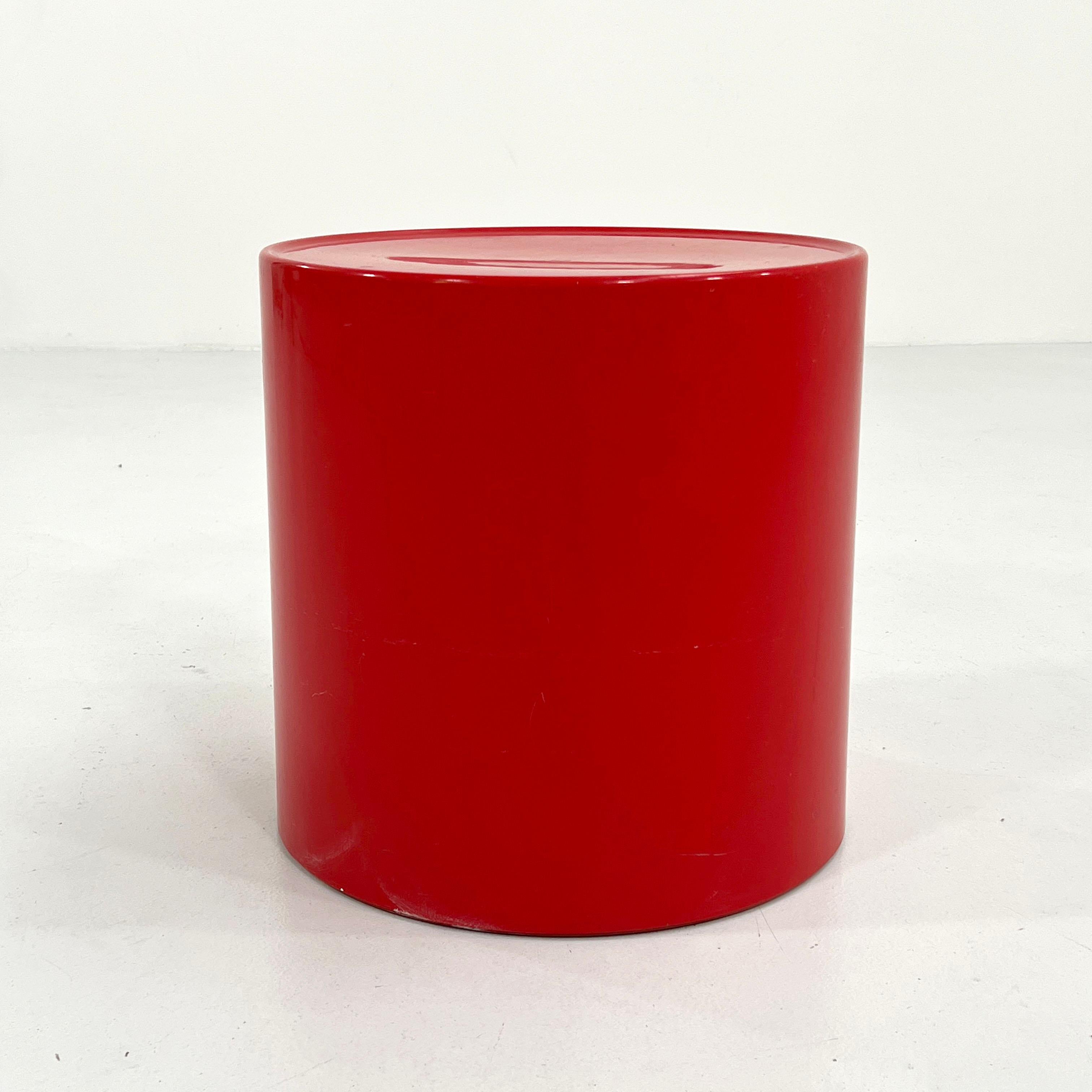 Red Giano-Giano-Vano Side Table by Emma Gismondi for Artemide, 1960s 1