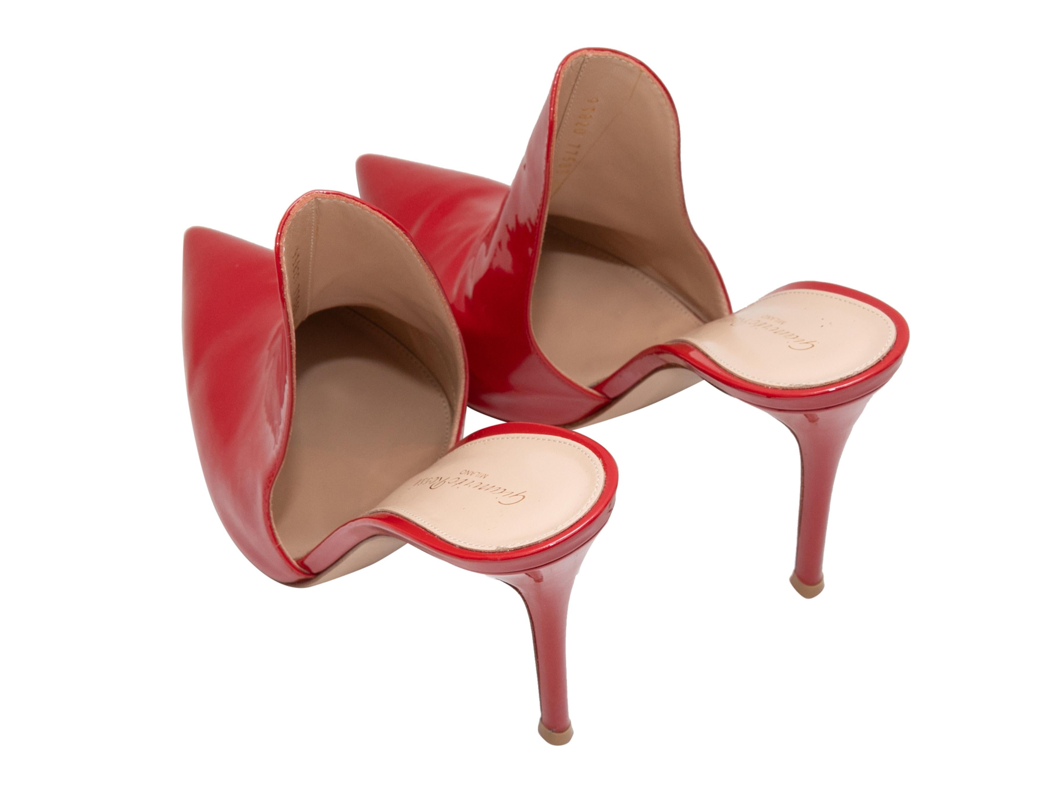 Rouge Gianvito Rossi Mules à talons pointus, taille 40