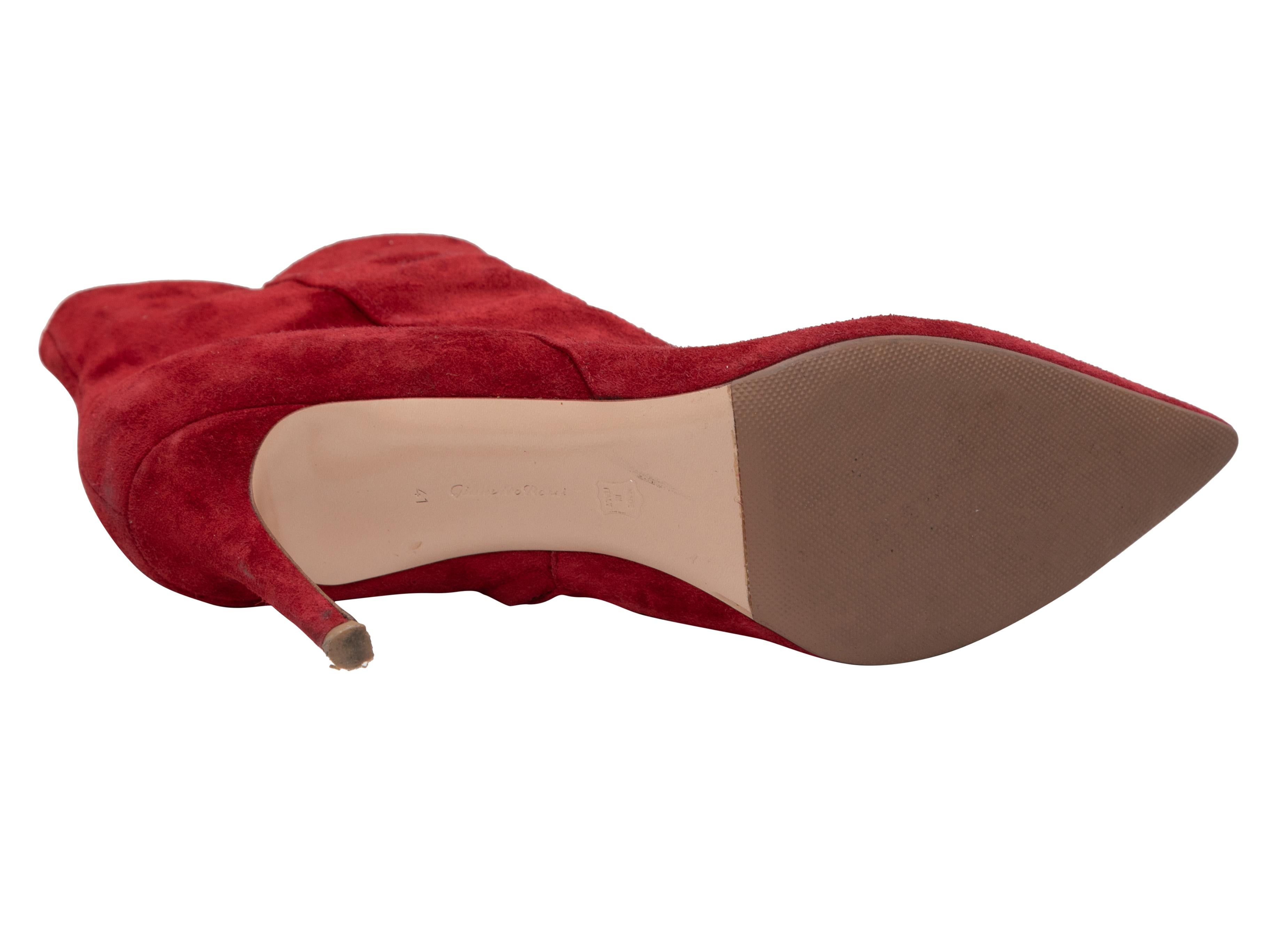 Gianvito Rossi - Bottines à talons en daim à bout pointu - Taille 41 Bon état - En vente à New York, NY