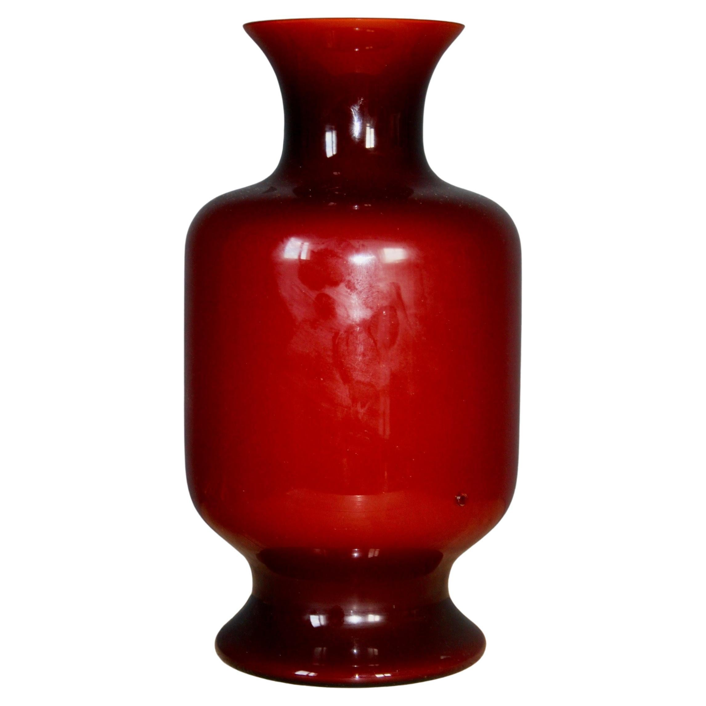 Red Glass La Murrina Vase