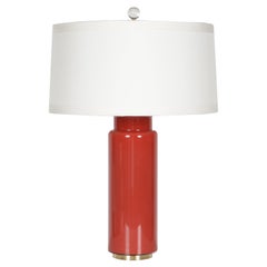 Lampe en verre rouge, datant d'environ 1970