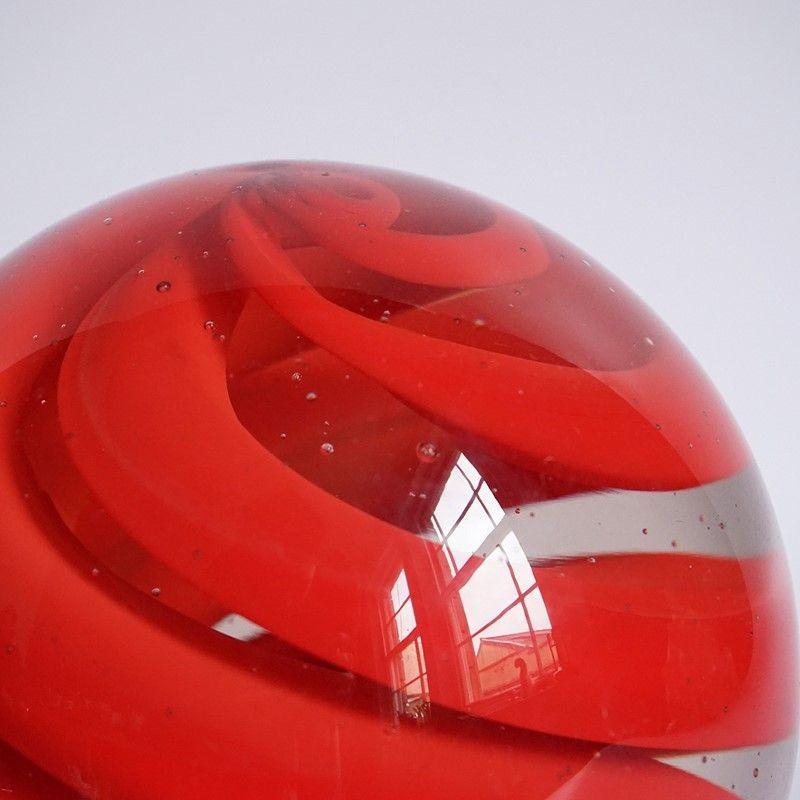 Mid-20th Century Red Glass Orb by Vicke Lindstrand for Kosta, 1960s