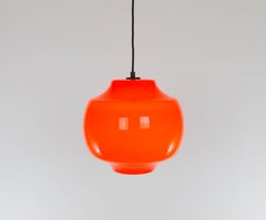 Red glass pendant by Alessandro Pianon for Vistosi, 1960s