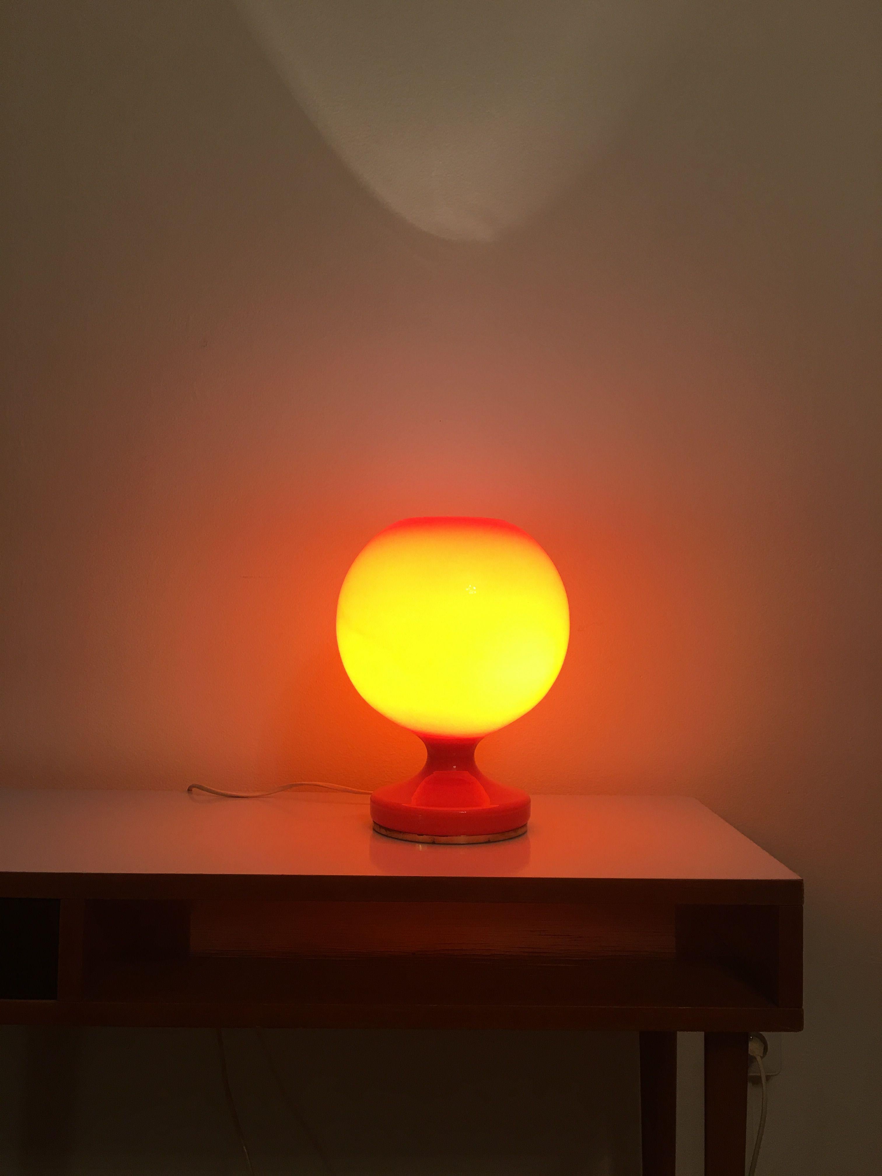 Mid-20th Century Red Glass Table Lamp by Stepan Tabera, 1960s For Sale