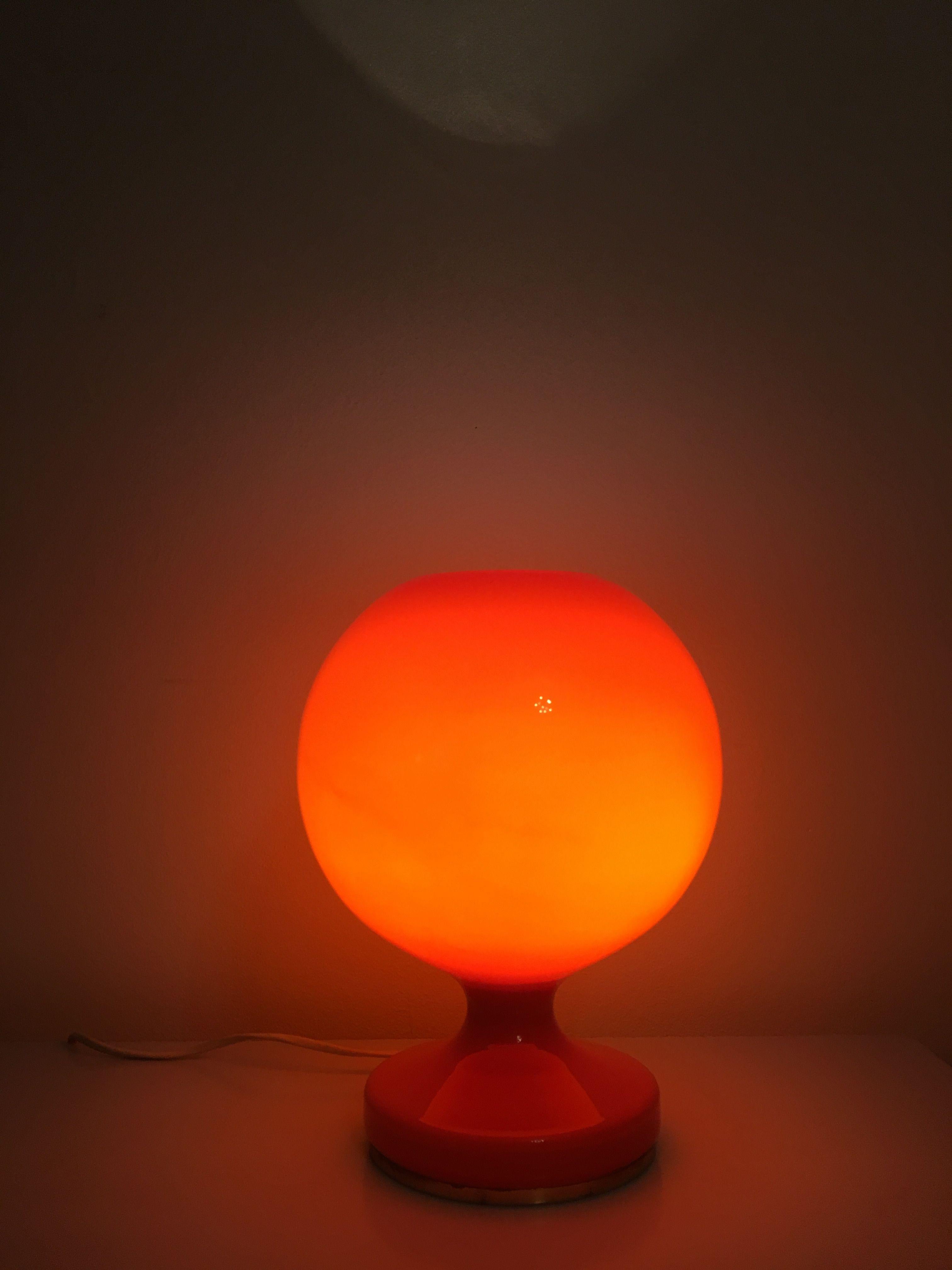 Red Glass Table Lamp by Stepan Tabera, 1960s For Sale 1