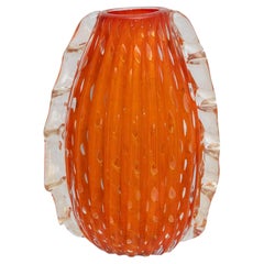 Red Glass Vase by Barovier & Toso, Italy 20th Century