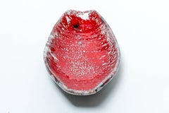 Rot glasierte keramikschale von Arlette Roux Juan