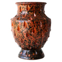 Retro Red Glazed Italian Vase