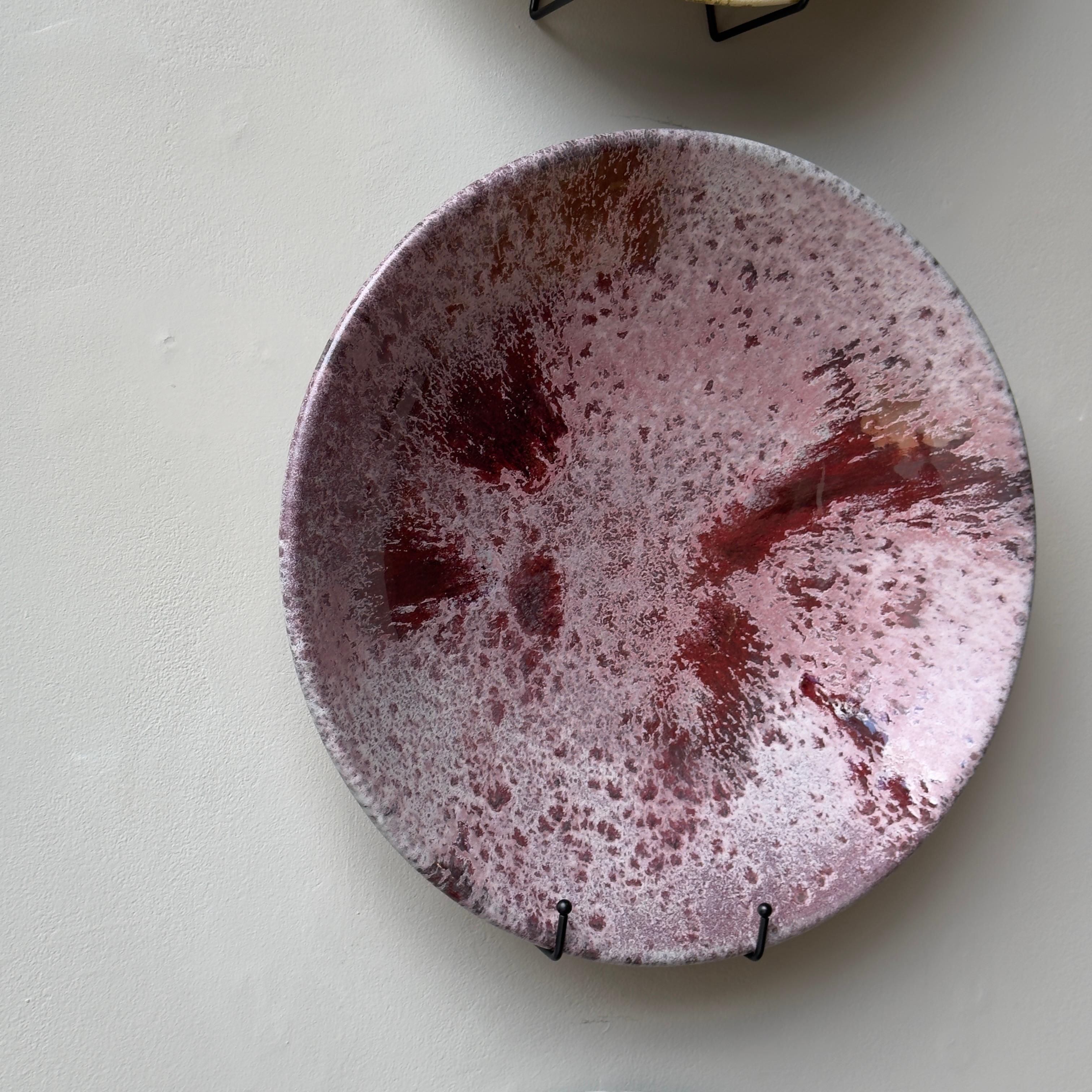 Red Glazed Platter, K H Würtz, Denmark 4
