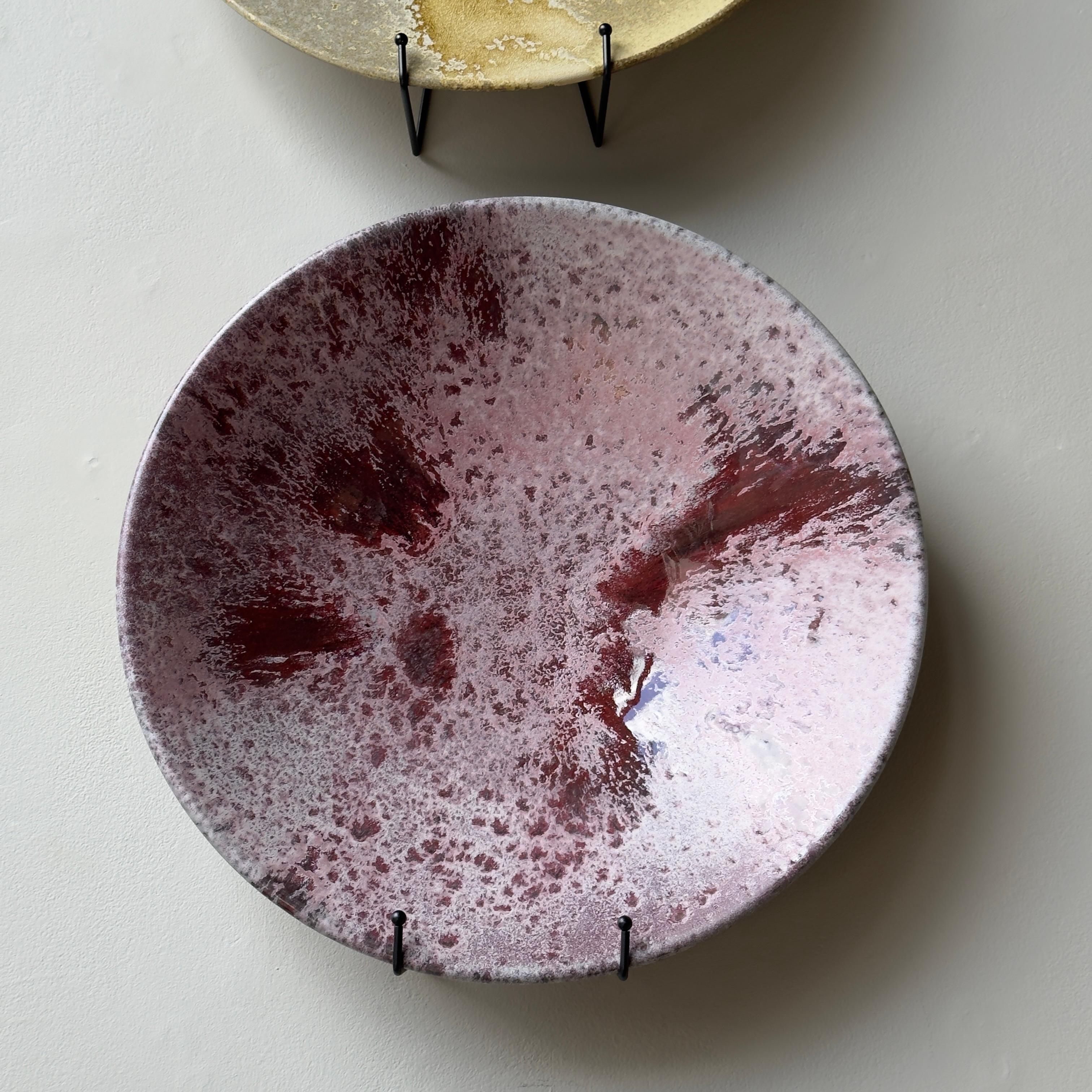 Red Glazed Platter, K H Würtz, Denmark 3