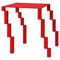 „Red Glitch Modern Bug Table“, maßgefertigter RAL-Beistelltisch „Bug“ von oitoproducts