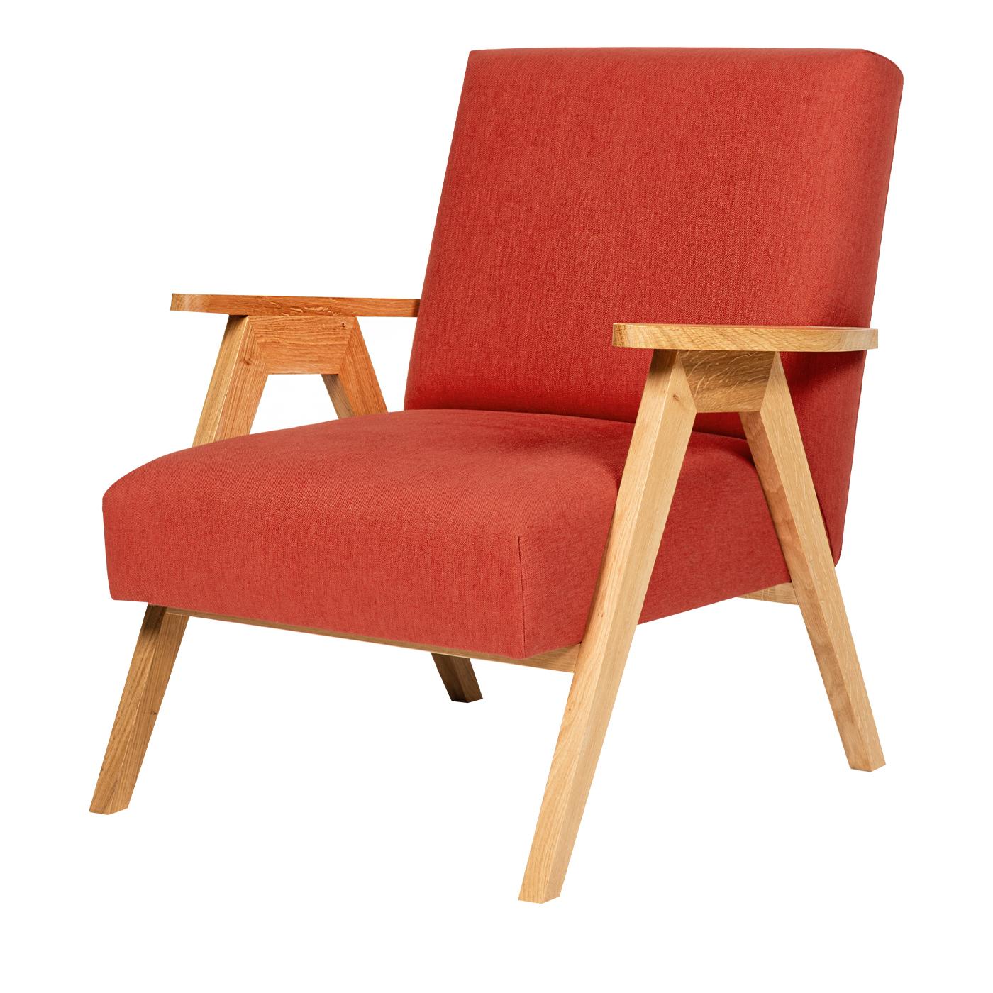 Red Goblin Armchair in Oak In New Condition In Milan, IT