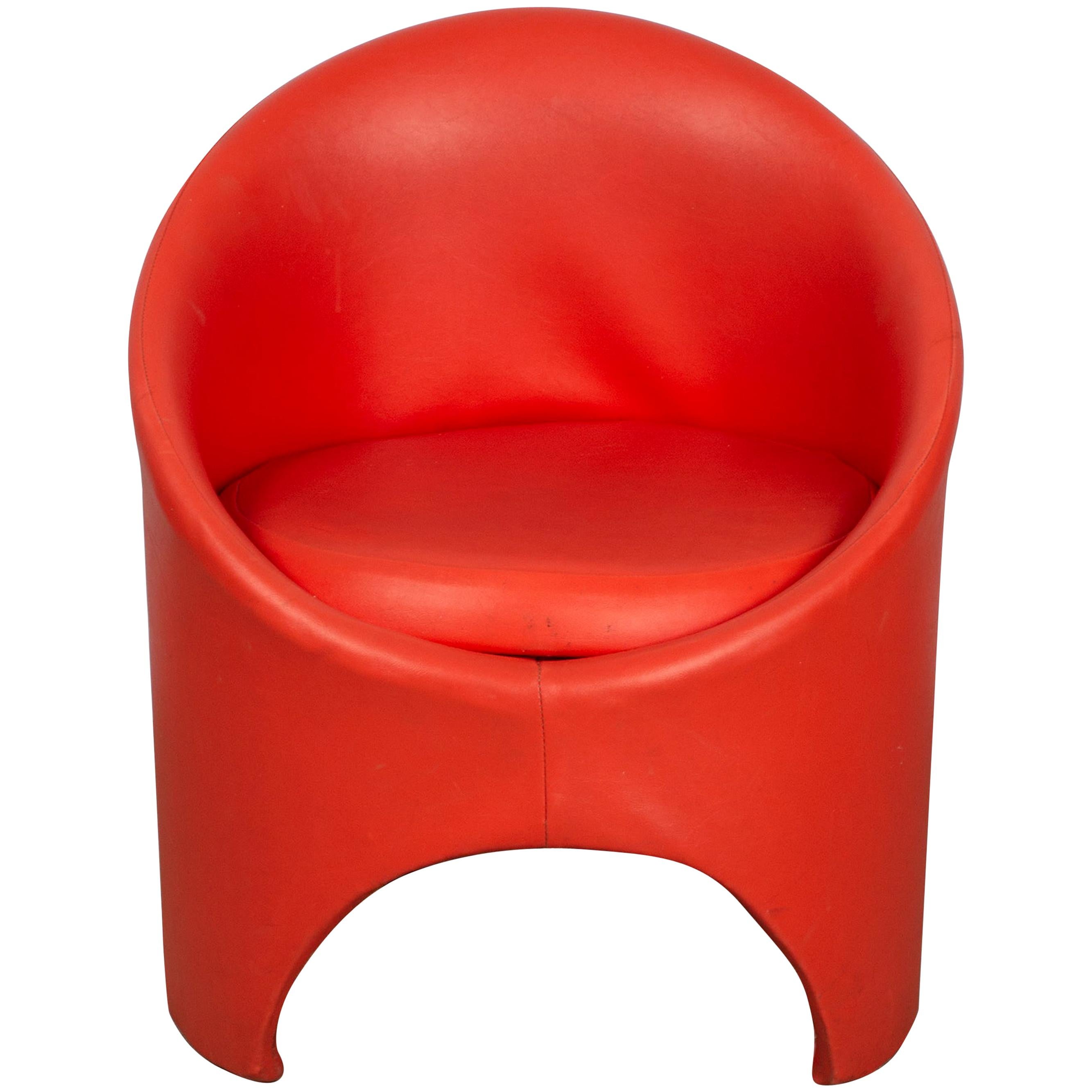 Red ‘Gogo’ Tub Chair by Roger Bennett for Evans High Wycombe, England
