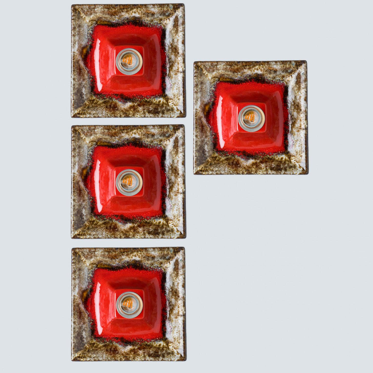 Applique en céramique or rouge, Danemark, 1970 en vente 4