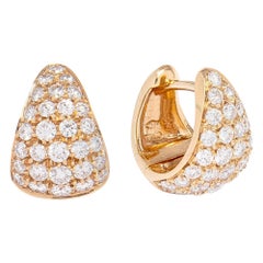 Red Gold Earrings with Diamonds 1.14 Carat
