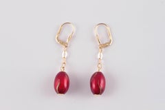 Orecchini in oro rosso e smalto in oro giallo 18 carati, di Soho