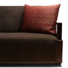 Red & Gold Silk Brocade Pillow