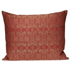 Red & Gold Silk Brocade Pillow