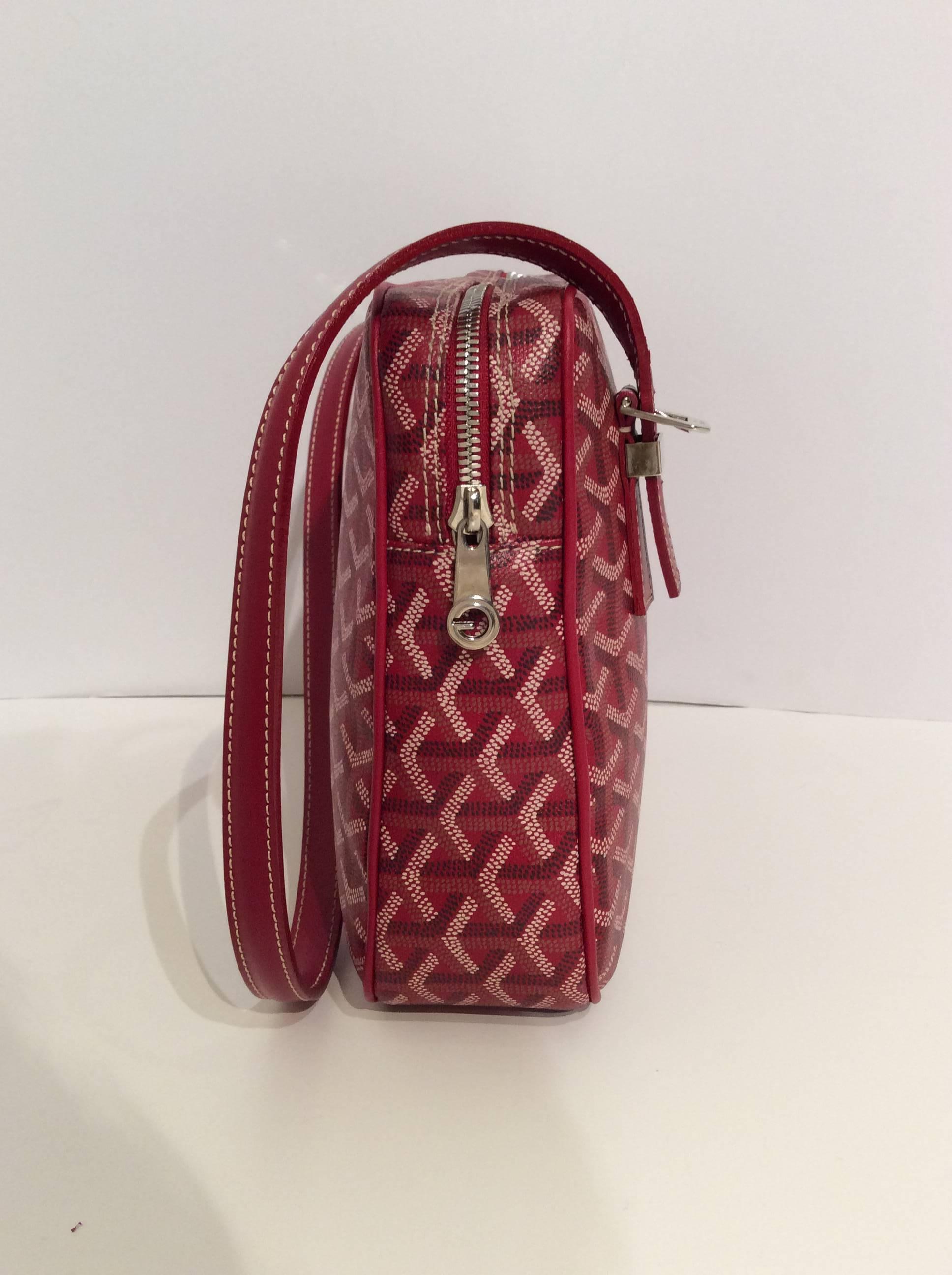 Brown Red Goyard Goyardine Yona GM Bag