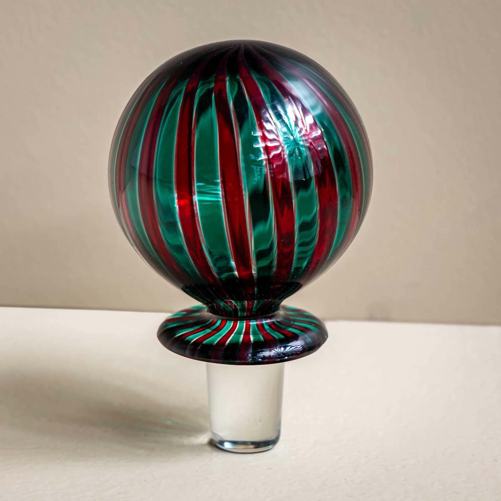 Caraffa rosso-verde di Venini, Italia 1990 In condizioni buone in vendita a New York, NY