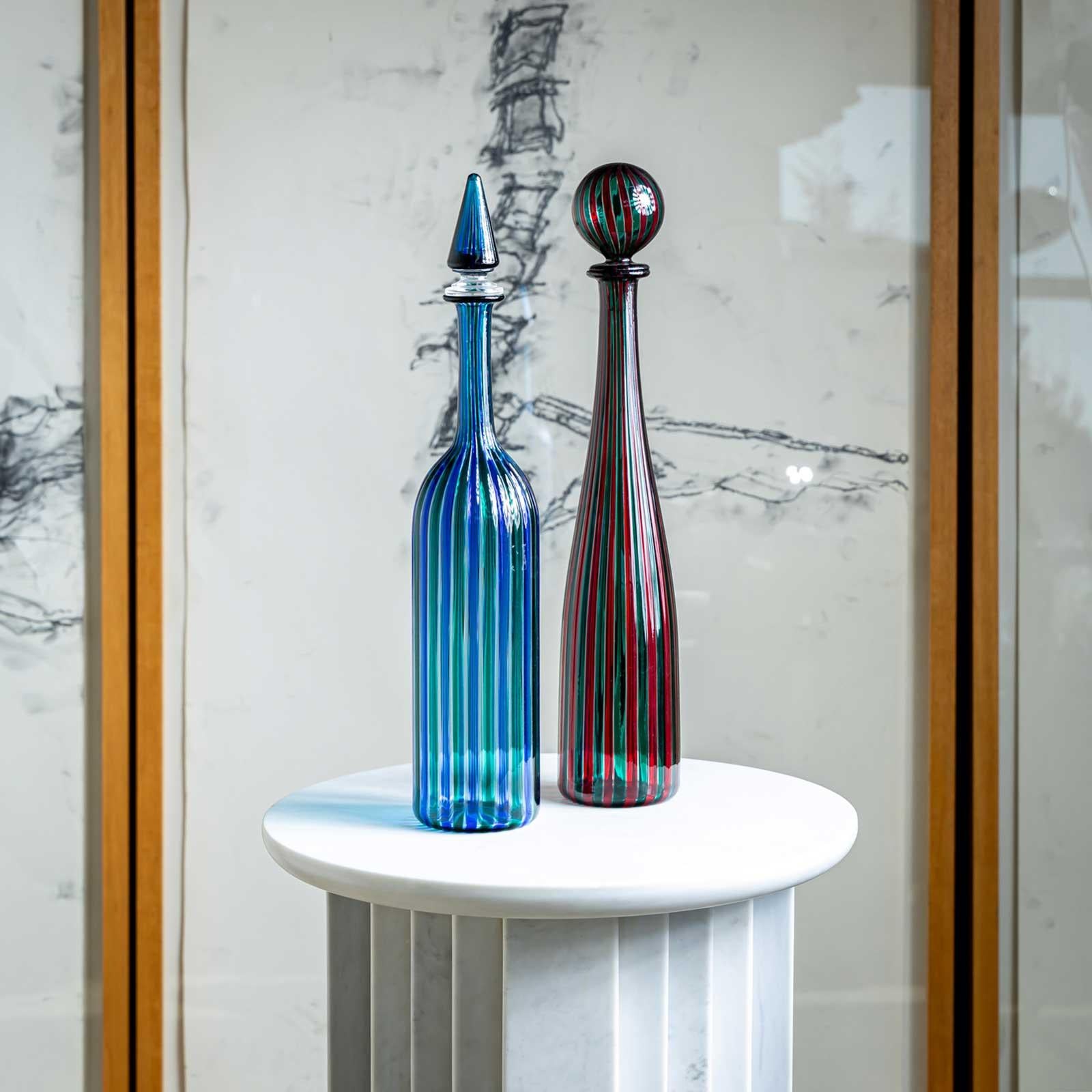 Caraffa rosso-verde di Venini, Italia 1990 in vendita 1
