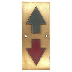 Plaque d'indicateur d'ascenseur en laiton Lucite rouge et vert