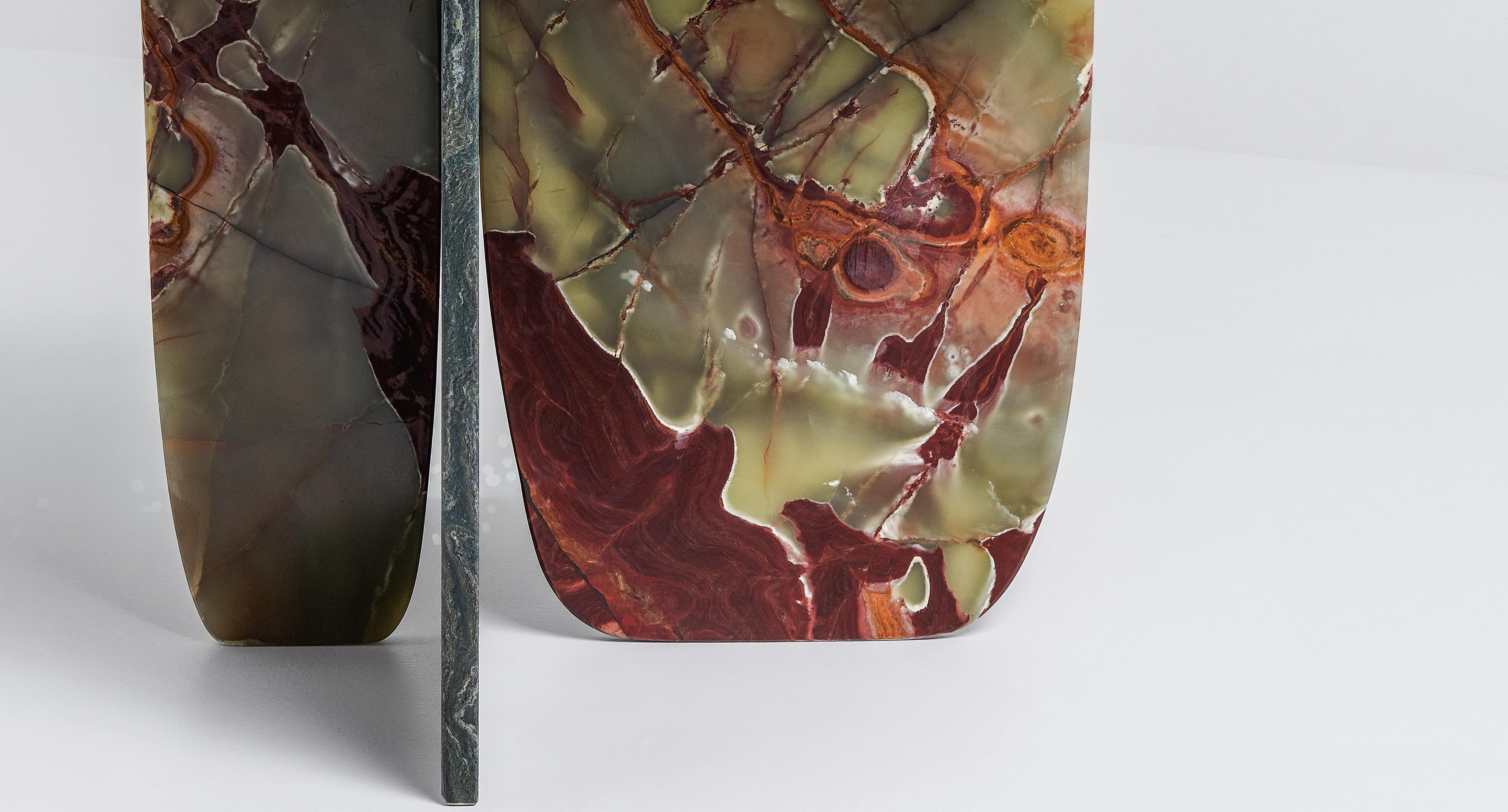 green onyx side table