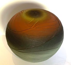 Vase aus strukturierter Keramik, handgefertigt, U.S.A.