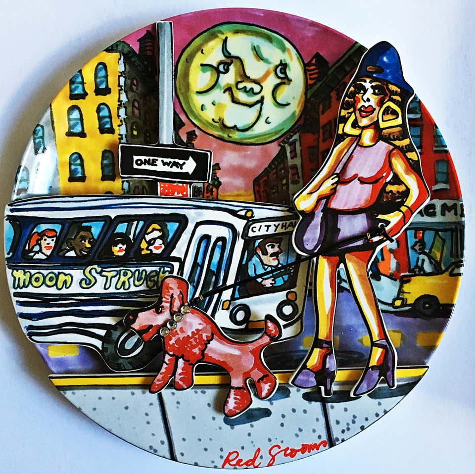 Moonstruck (Homage to Cher), Limited Edition 3-D porcelain sculpted plate