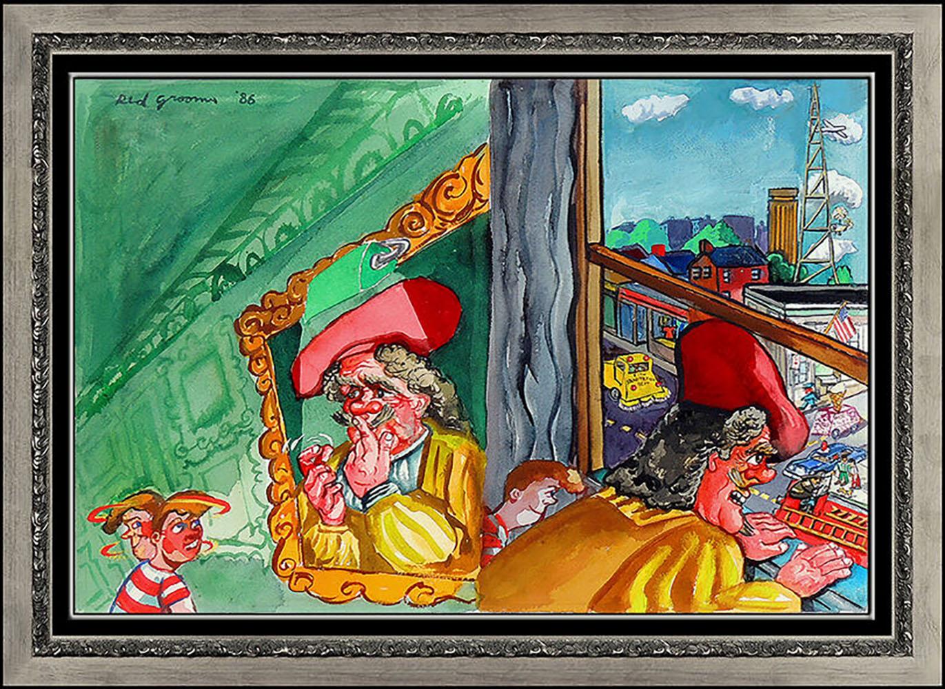 Red Grooms Original Gouache Painting, Professionally Custom Framed and listed with the Submit Best Offer option

Accepting Offers Now: The item up for sale is an Original Gouache Painting by Grooms of that was originally purchased from the