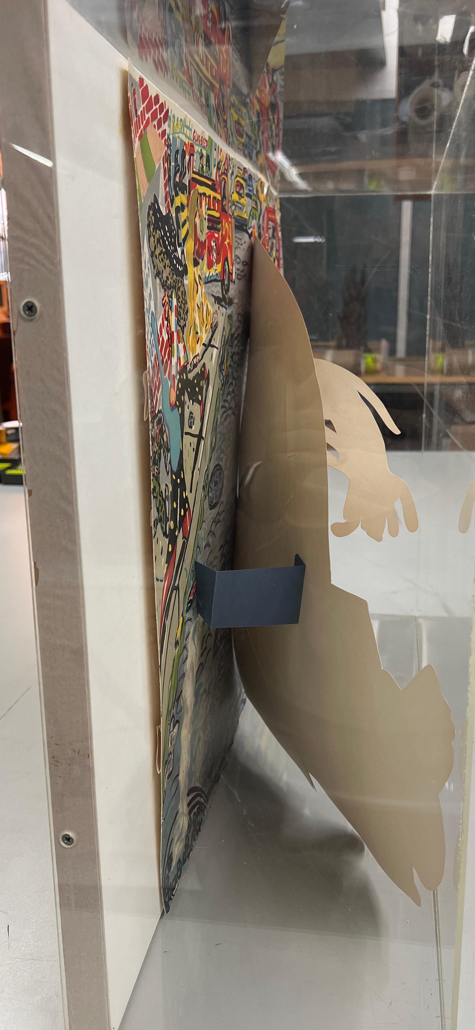 Ein sehr guter Abdruck dieser dreidimensionalen Farblithographie auf Arches Cover Papier in einem Plexiglasetui. Signiert, datiert und nummeriert 62/75 in Bleistift von Grooms. Gedruckt im Bank Street Atelier, New York. Herausgegeben von Abrams