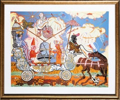 Vintage Bicentennial Bandwagon, Pop Art Lithograph by Red Grooms
