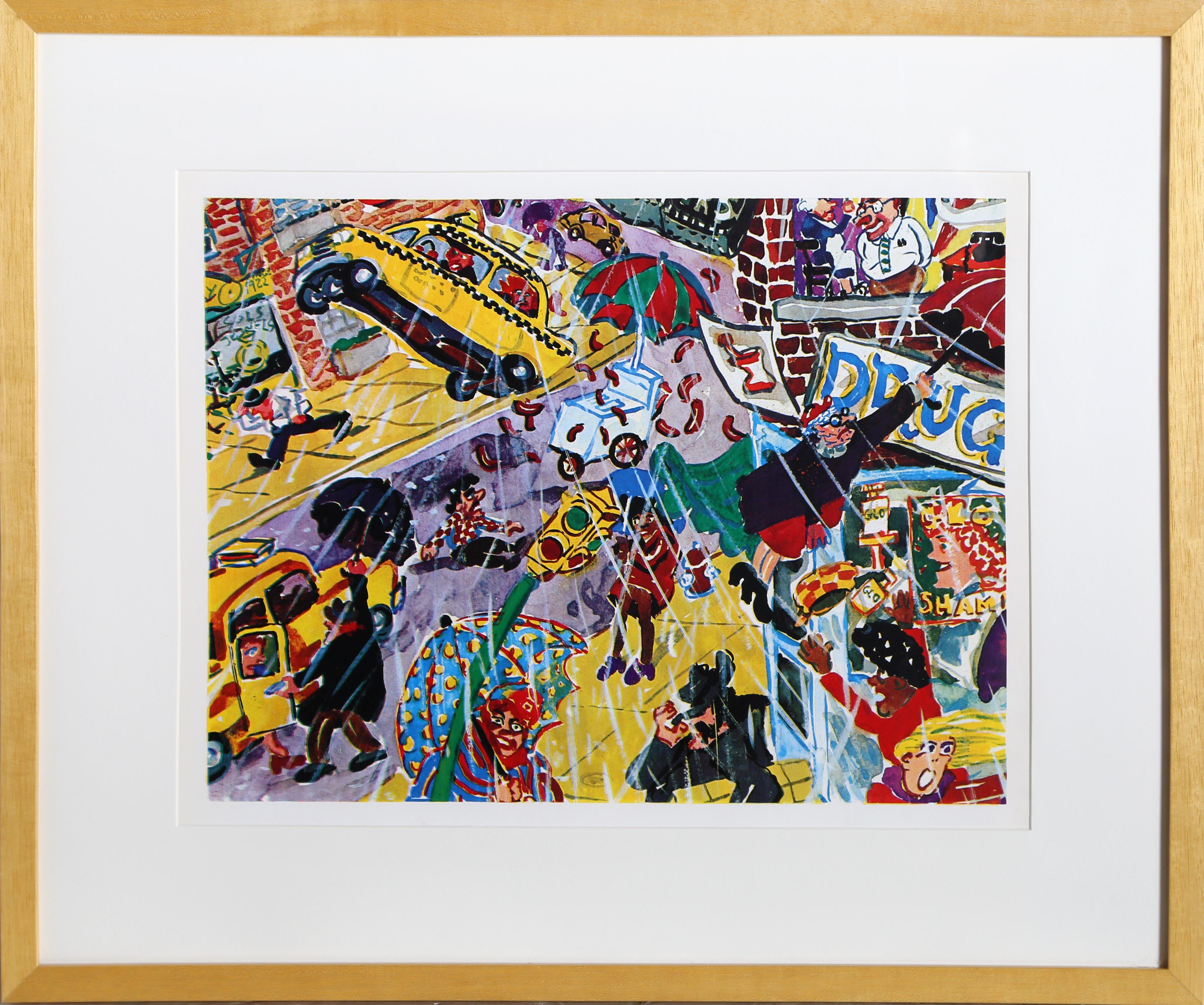 Artist: Red Grooms, American (1937 - )
Title:	 Blewy II
Year:	1972
Medium: Screenprint, unsigned
Edition: 3000
Paper Size: 14 x 18 inches (35 x 45 cm)
Frame Size: 19 x 25 inches

Printer: Seri-Arts, Inc, New York
Publisher: Licht Editions, Ltd, New