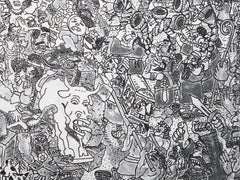 Fall of Jericho, Abstract Aquatint Etching by Red Grooms