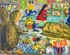 Hand-signed and numbered "Rat" lithograph from "No Gas Portfolio" by Red Grooms