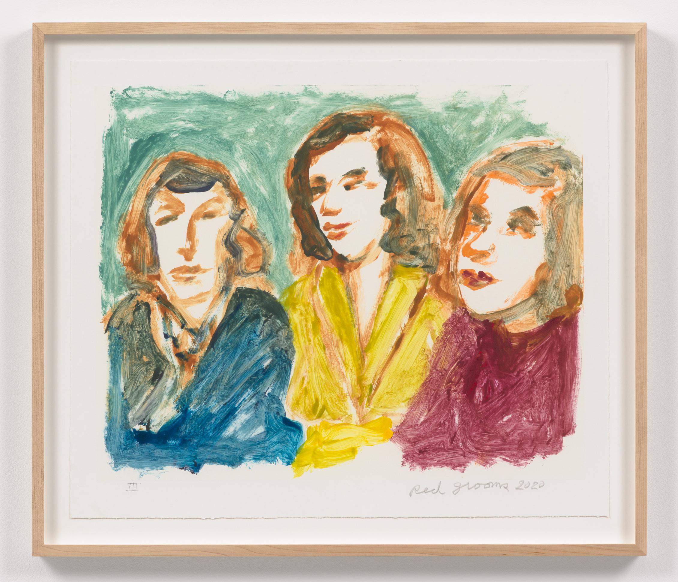Portrait Print Red Grooms - Joan, Helen, Grace III