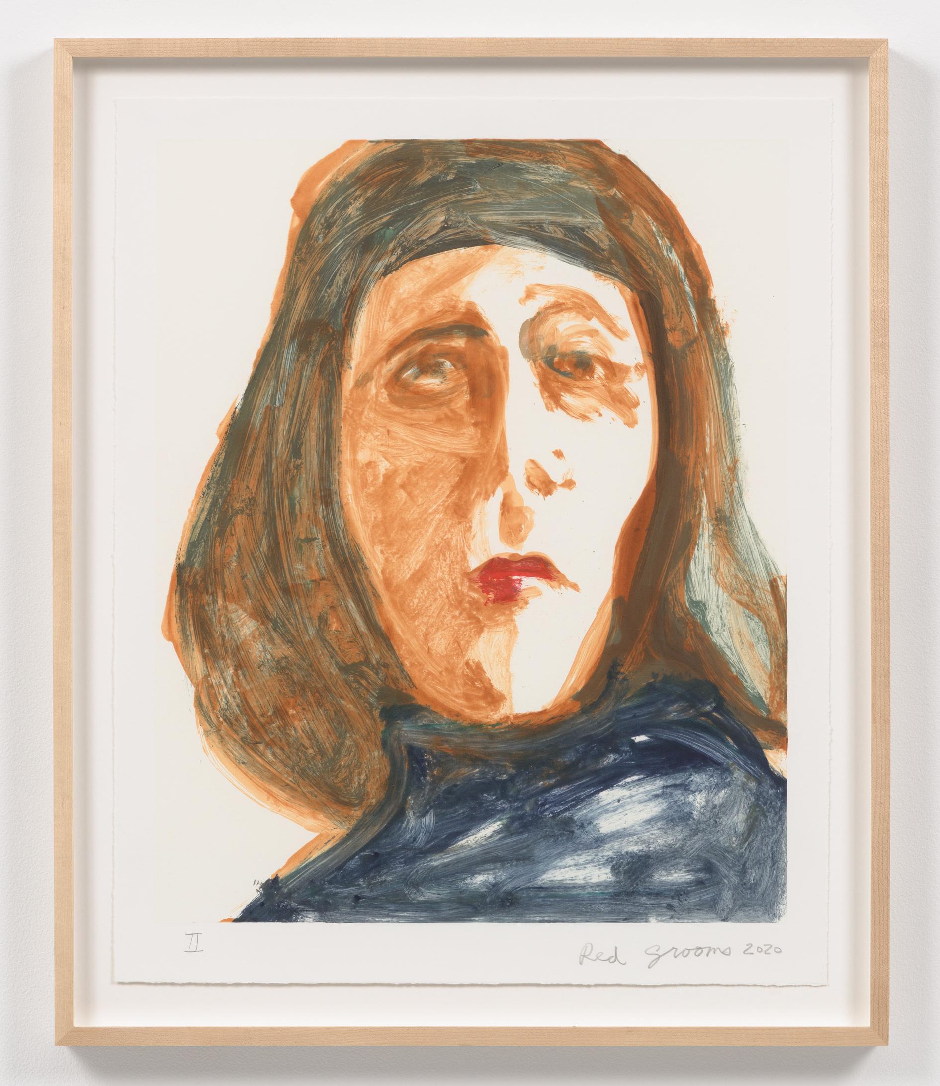 Portrait Print Red Grooms - Joan Mitchell (Portrait) II